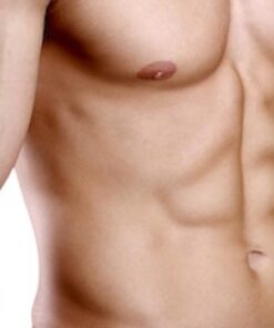 A close up of the chest and abdomen of a man